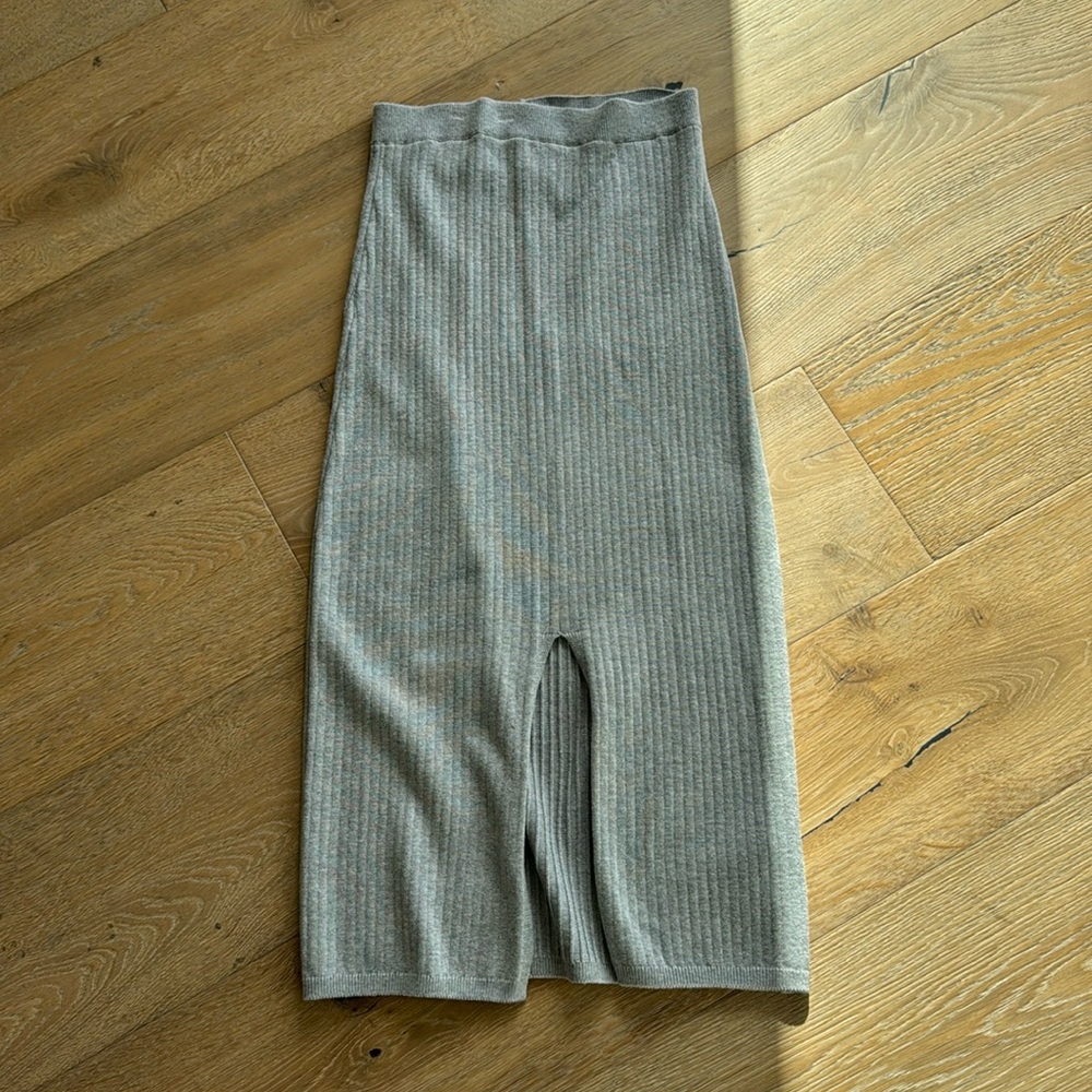 Free People Ribbed Midi Skirt